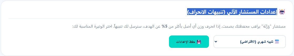 إعدادات المستشار الآلي